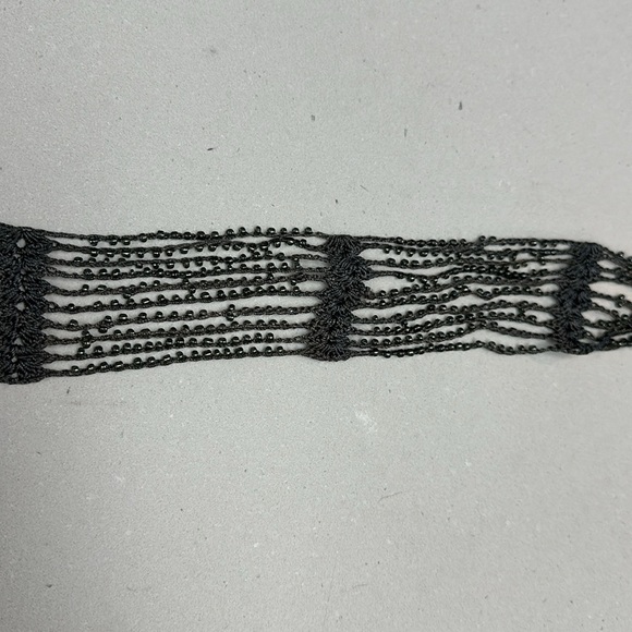 Elegant Gray Beaded Scarf Belt Accessory - Picture 4 of 5